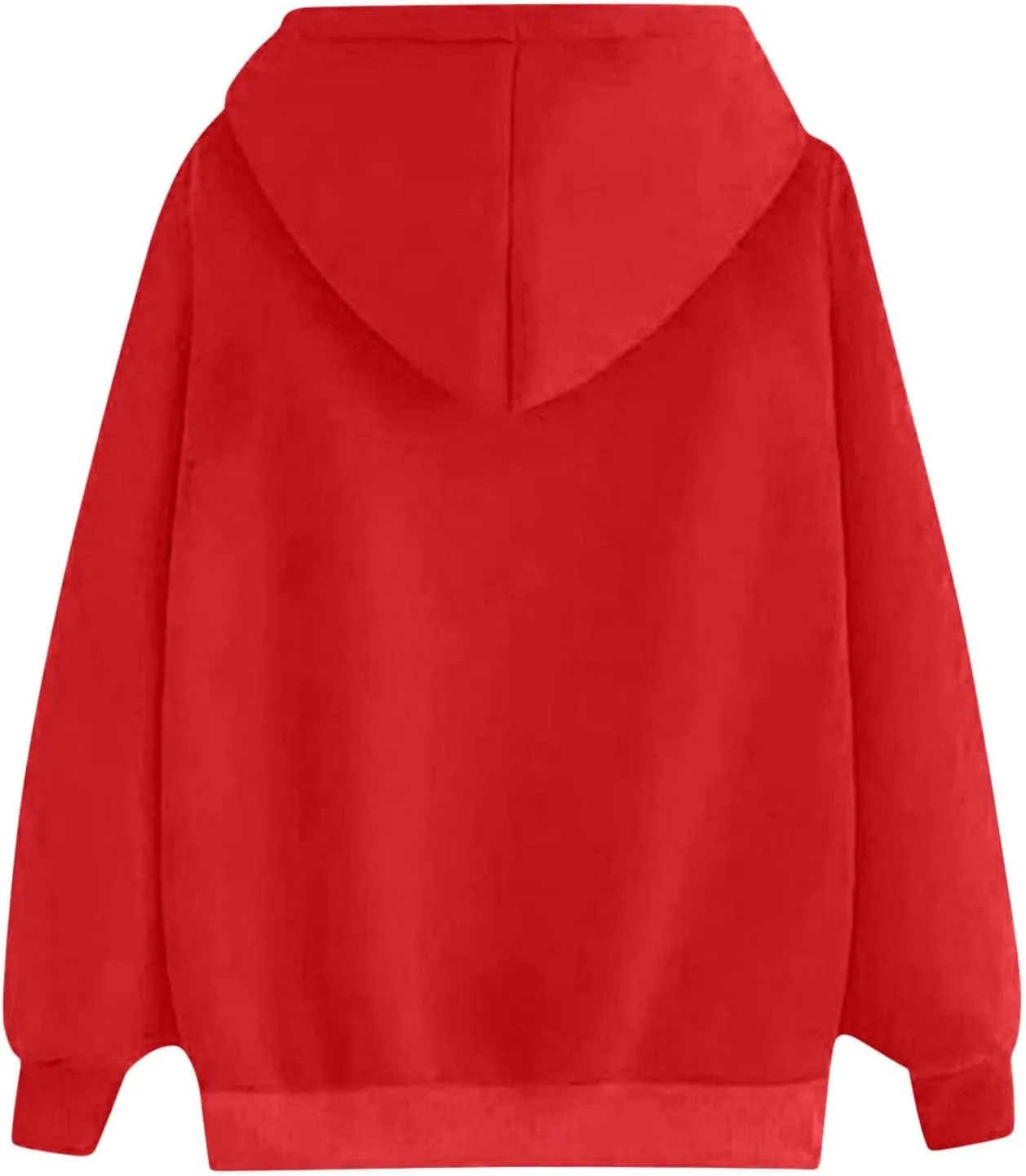 Womens Oversized Graphic Hoodies Casual Long Sleeve Heart Print Pullover Comfort Pocket Drawstring Hooded Sweatshirt