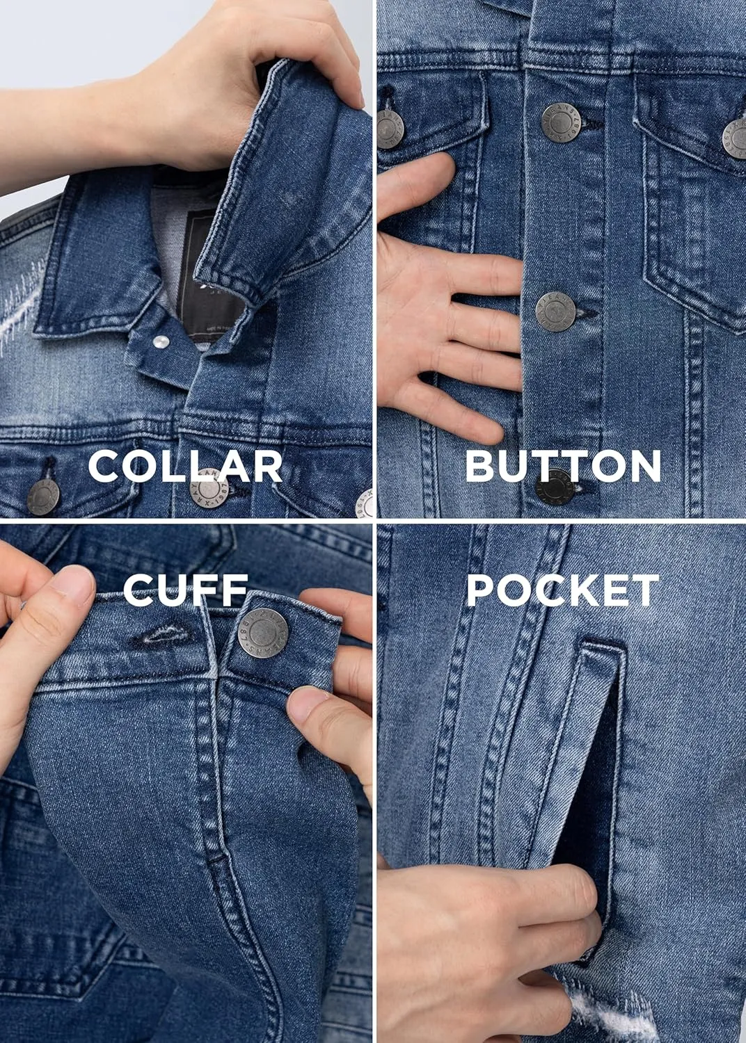 X RAY Boys Denim Jacket (Sizes 8-18), 100% Cotton & Cotton Flex Washed Fall Outerwear Trucker Casual Jean Jacket for Boys