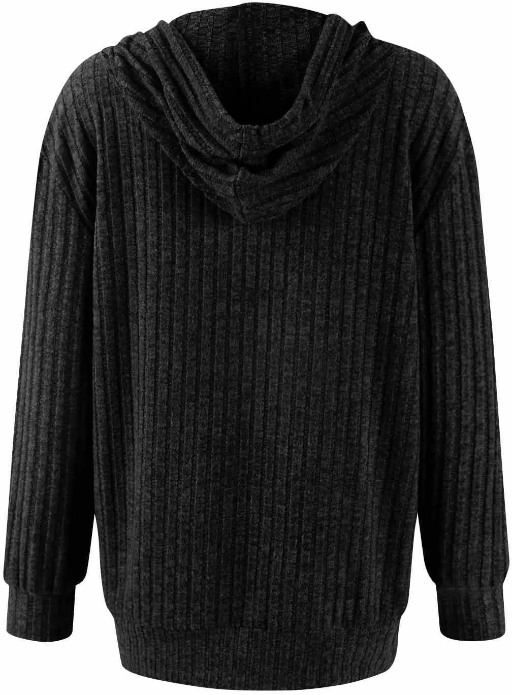 Zip Up Hoodie Women Oversized Zip Up Sweaters Casual Drawstring Lightweight Knit Athletic Zip Up Jackets with Pockets